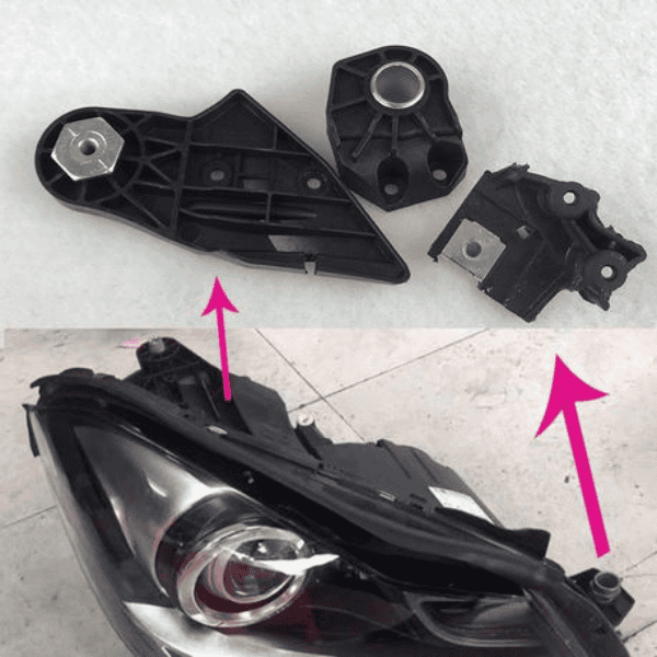 Headlight Bracket Repair Kit for Mercedes W204 - Left Side 2048201114