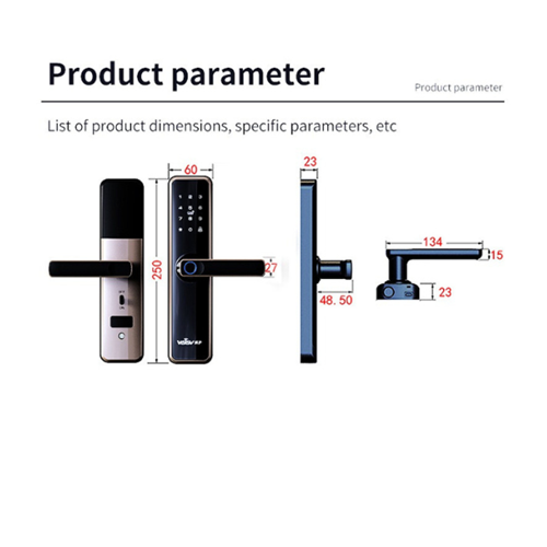 Smart Biometric Door Lock 2024 Model - Universal Side
