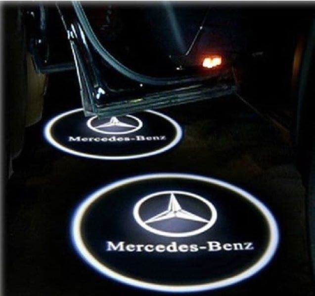 Mercedes W203 LED Car Door Logo Lights - Set of 2
