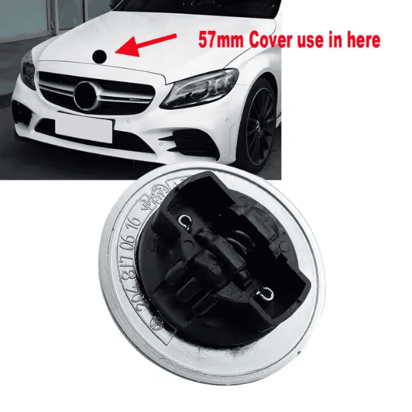 Mercedes-Benz Black Front Hood Emblem 57mm – A0008171701