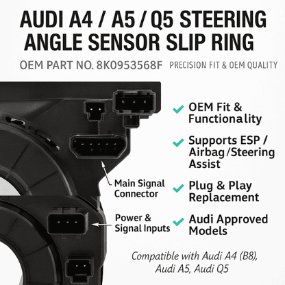 Audi A4 B8 Steering Angle Sensor Slip Ring - 8K0953568F