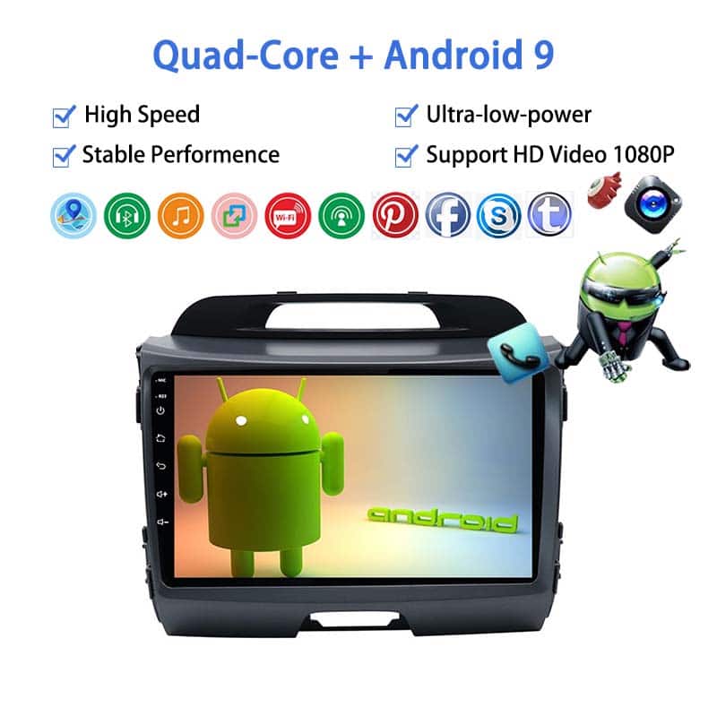 Kia Sportage 2013 Android Navigation Infotainment with Carplay and Android Auto