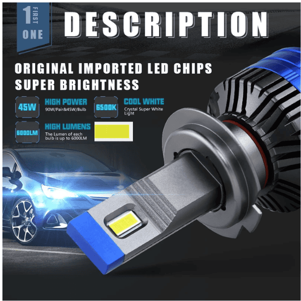 H7 Z10 LED CSP LED chips Error Free Plug &amp; Play 12V