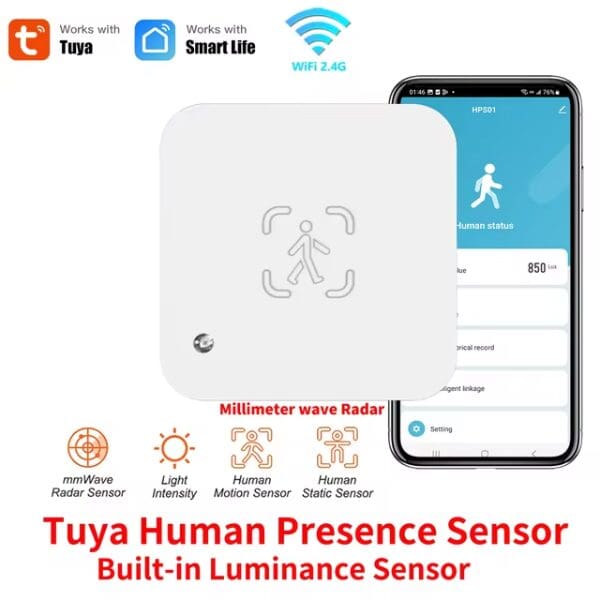 Tuya Smart Human Presence Sensor for Lights &amp; Automation