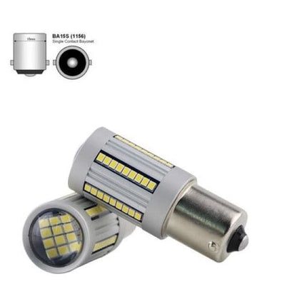 CANBUS - 1156 LED Turn Signal Indicator Bulbs with White Color Set of 2