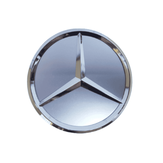 Mercedes Centre Wheel Hub Cap 75mm - Single Silver Chrome
