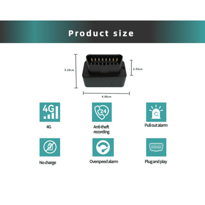 OBD 4G GPS Tracker - No Subscription Needed