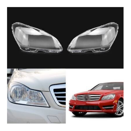 Headlight Lens for Mercedes C Class W204 11-14 WITH LOGO Left - A2048203539