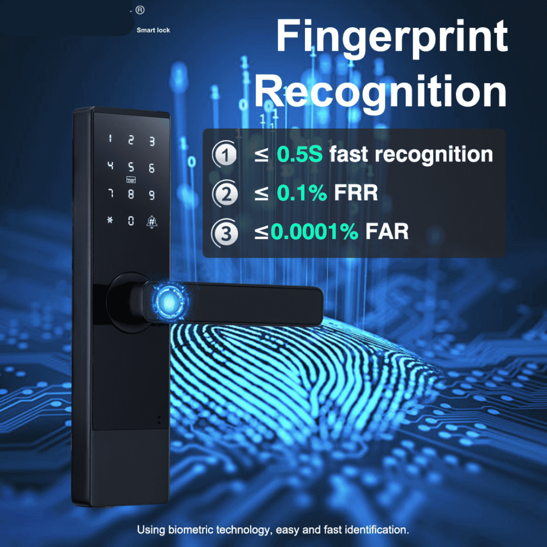 Tuya WiFi Fingerprint Intelligent Door Lock Upgrade 2025