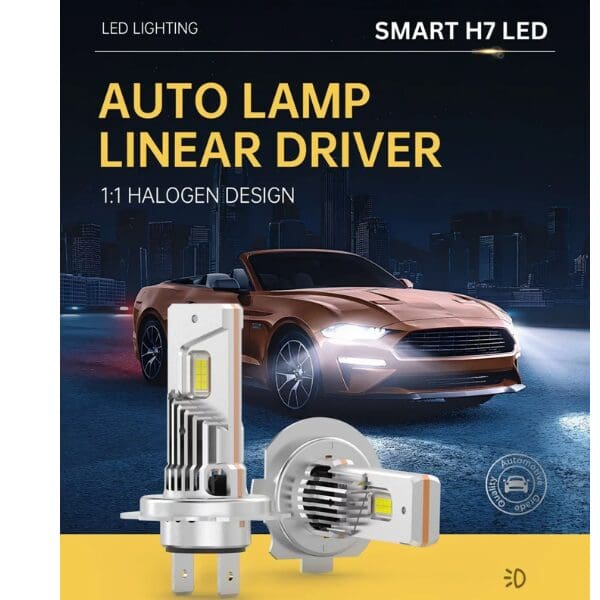 H7 Mini LED Replacement Bulbs | NAOEVO Smart Series 35W 3800LM Set