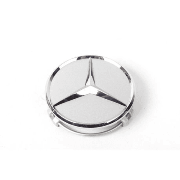 Mercedes Centre Wheel Hub Cap 75mm - Single Silver Chrome