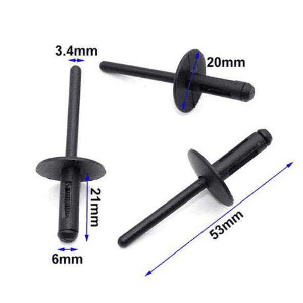 Rivet Clips for Car Bumper Universal - Set of 5