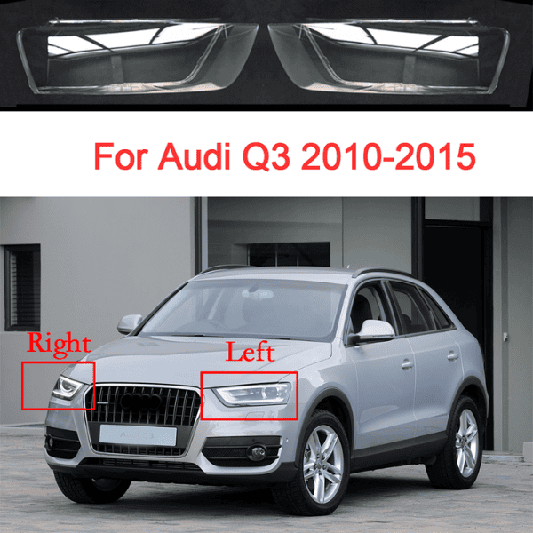 Audi Q3 11-15 Headlight Replacement Lens Left Side - 8U0941003DDDZ