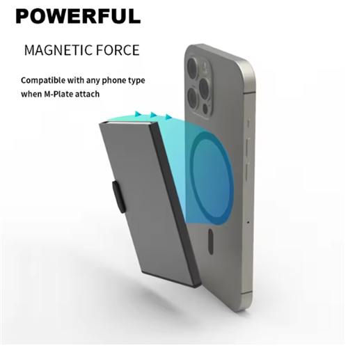 Magsafe RFID Anti Theft Magnetic Aluminum Card Holder Wallet - Silver