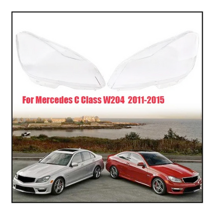 Headlight Lens for Mercedes C Class W204 11-14 WITH LOGO Left - A2048203539