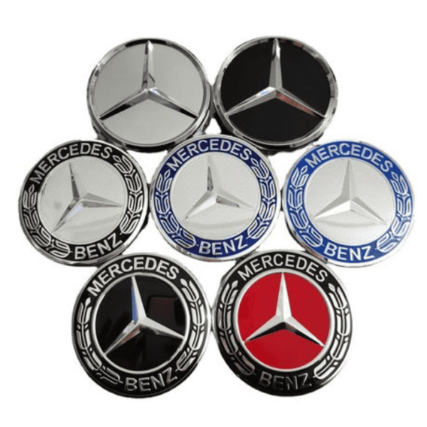 Mercedes Centre Wheel Hub Cap 75mm - Single Silver Chrome