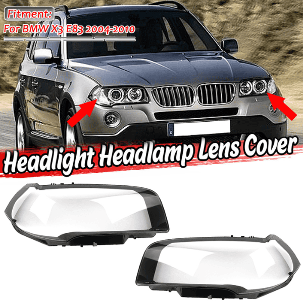 BMW X3 E83 04-10 Headlight Replacement Lens - Right