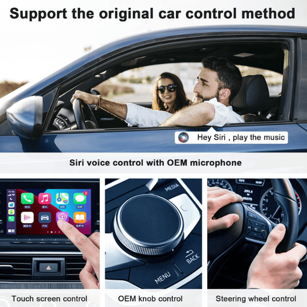 Wired To Wireless Apple CarPlay Android Auto Dongle for Cars from 2016+