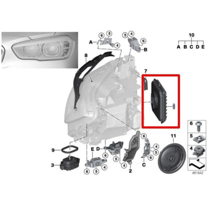 BMW LED Headlamp Control Unit – 3 Series F30 / 4 Series F36 – 63117457875