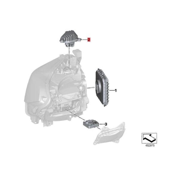 BMW 2 Series F22/F23/F87 Angel Eyes DRL LED Modules – OEM Replacement – 63117494852 Right