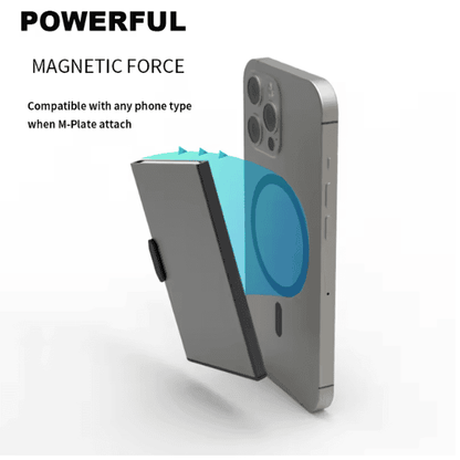 Magsafe RFID Anti Theft Magnetic Aluminum Card Holder Wallet - Space Grey