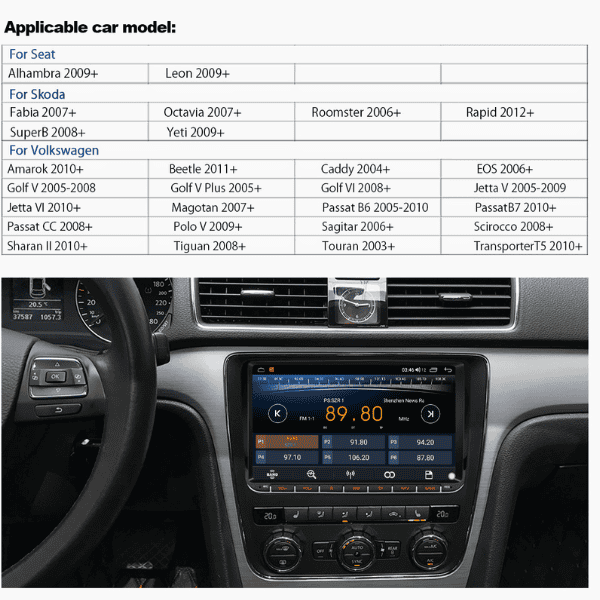 VW Android Radio Navigation Infotainment Unit CarPlay Android Auto 2GB 32GB
