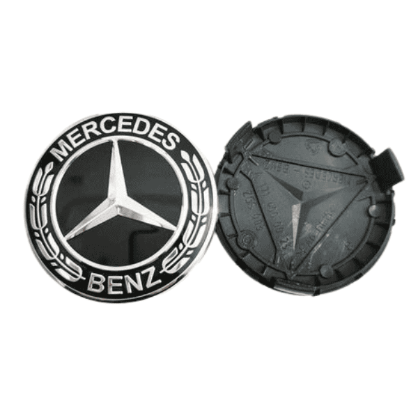 Mercedes Centre Wheel Hub Cap 75mm - Single Solid Black