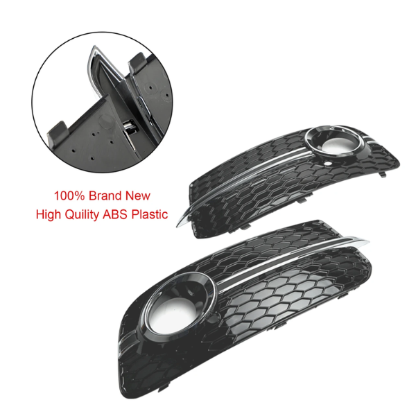 FRONT BUMPER FOG LIGHT GRILLE FOR AUDI Q5 S-LINE 2013 - 2017 (RIGHT SIDE) - 8R0807682S