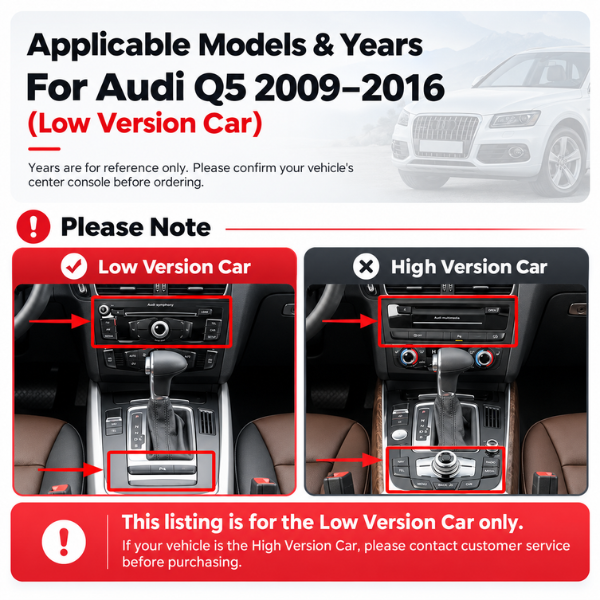 Audi Q5 09 -16 Android 10.25" GPS Navigation with Carplay/Android Auto