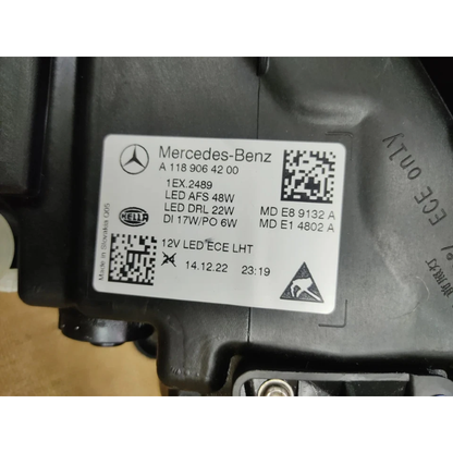 LED Headlight For 2020-2023 Mercedes Benz C118 CLA220 OEM - A1189063900 Left Side (Passenger)