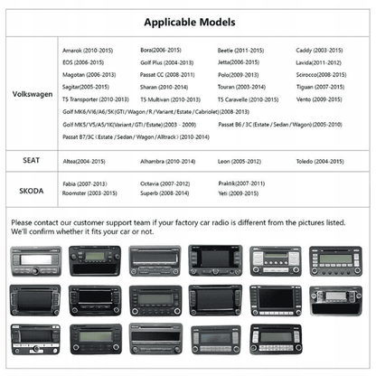 VW Android Navigation Unit CarPlay Android Auto 2GB 32GB 2024 Model