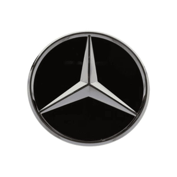 Mercedes Centre Wheel Hub Cap 75mm - Single Black Chrome