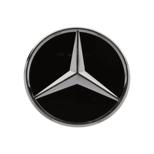 Mercedes Centre Wheel Hub Cap 75mm - Single Black Chrome