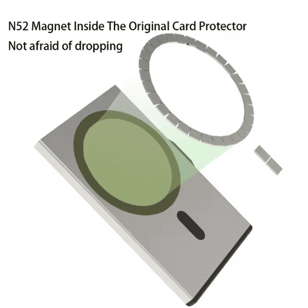 Magsafe RFID Anti Theft Magnetic Aluminum Card Holder Wallet - Space Grey