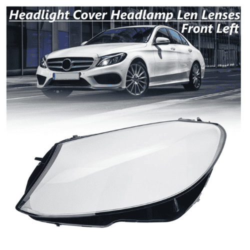 Headlight Glass Lens Plastic Cover OEM for Mercedes W205 (15-17) Left Side - A2059067303DDZ