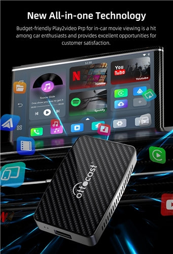 Play2Video Pro All in One Multimedia Adapter - Wired to Wireless Carplay Android Auto