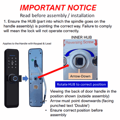 Smart Intelligent Wifi Door Lock - Black