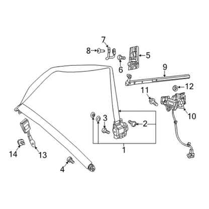 Mercedes W205 C Class Rear Seat Belt - Left A205 860 0585 9C94