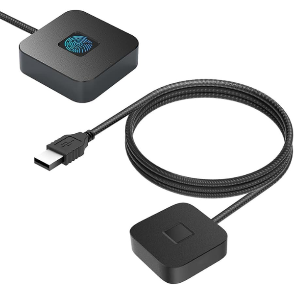 Portable USB Fingerprint Reader – 360-Degree Touch Recognition for PC & Laptop with Hello