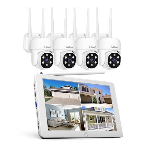 4-Channel Wireless CCTV System with 10.1″ LCD Monitor & Two-Way Audio (New Model)