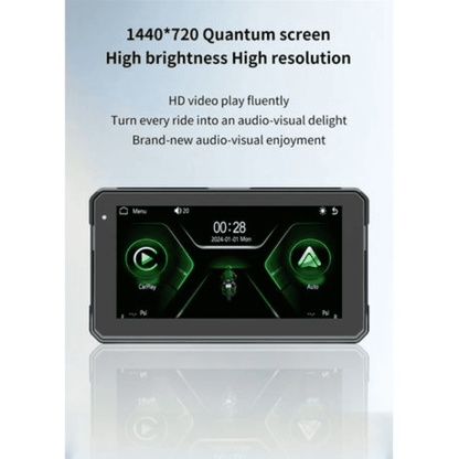 Motorcycle DVR 6.25″ Display – Wireless CarPlay, Android Auto, GPS