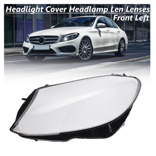 Headlight Glass Lens Plastic Cover OEM for Mercedes W205 (15-17) WITH LOGO Right Side - A2059067403DDZ