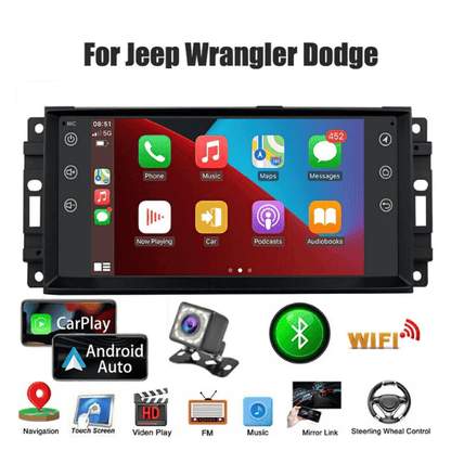 Jeep Wrangler Sahara 09-13 Android Navigation Android Auto Apple Car Play