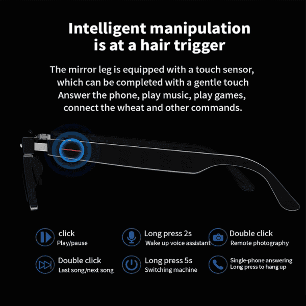 AI Integrated Smart Glasses with Bluetooth - Unisex