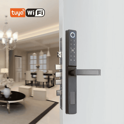 Smart Biometric Door Lock for Aluminum Doors - Black Color