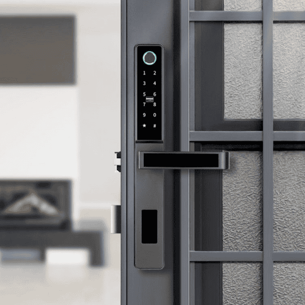 Smart Biometric Door Lock for Aluminum Doors - Black Color