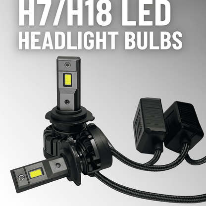 H18/H7 LED High Power LED Headlight Bulbs - Set of 2