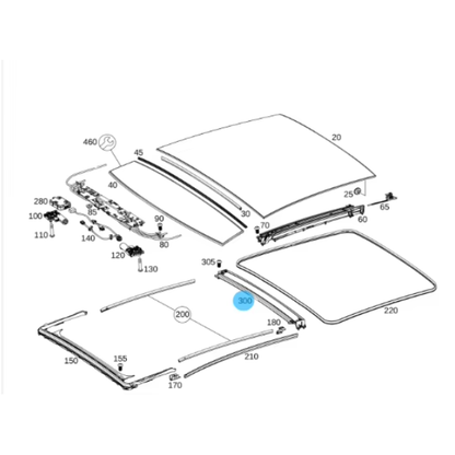 Front Panoramic Sunroof Curtain Cover For Mercedes A-Class CLA - A1777803900 Beige