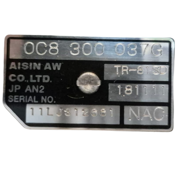 Volkswagen Touareg 8-Speed Automatic Gearbox (NAC) 2010–2018 Used OEM  - 0C8-300-037G
