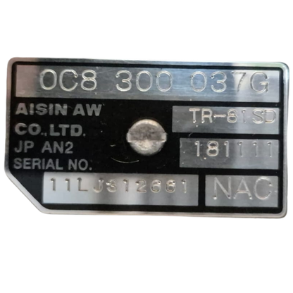 Volkswagen Touareg 8-Speed Automatic Gearbox (NAC) 2010–2018 Used OEM  - 0C8-300-037G